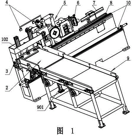 Finger-tenon combing machine of finger-joint material