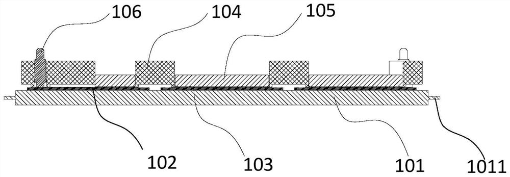 Crimping type IGBT sub-module and crimping type IGBT module