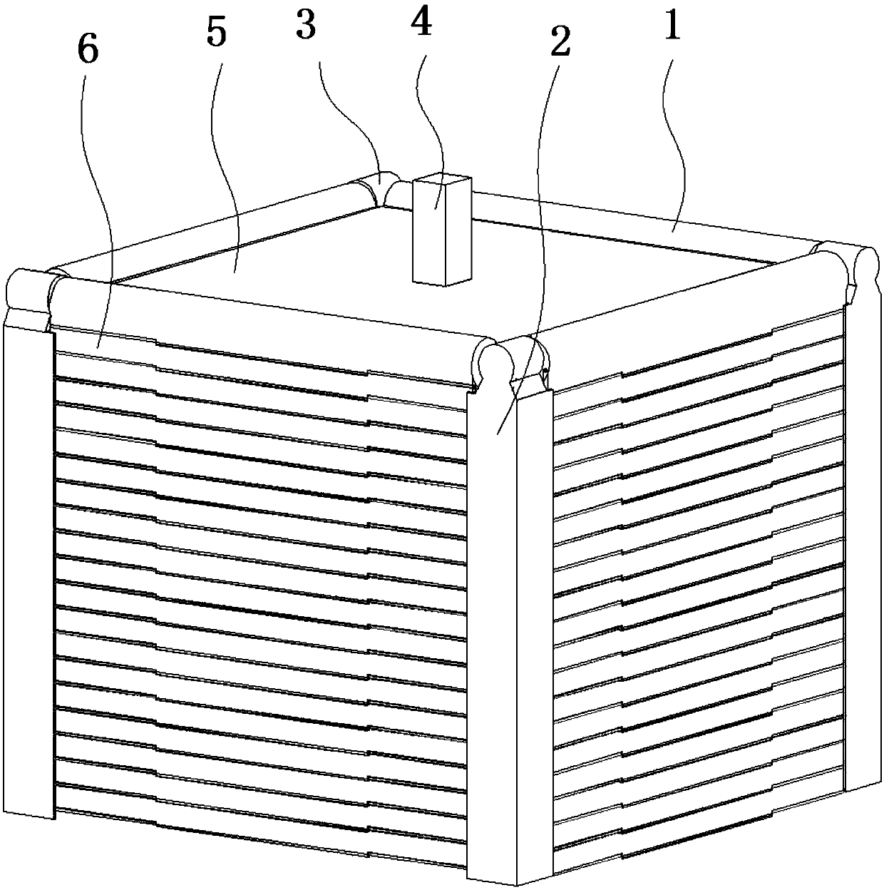 Windproof device for grape trellis and system of windproof device
