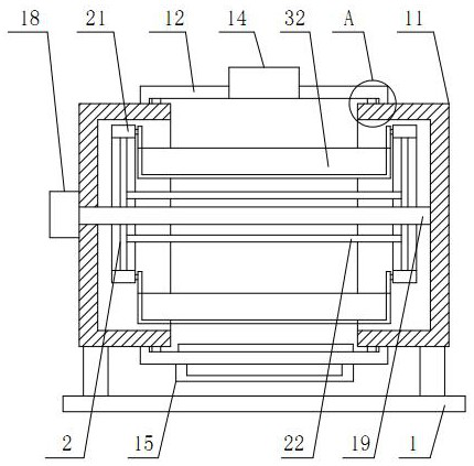 A hot air circulation uniform heating type meat product freshness locking cooking furnace