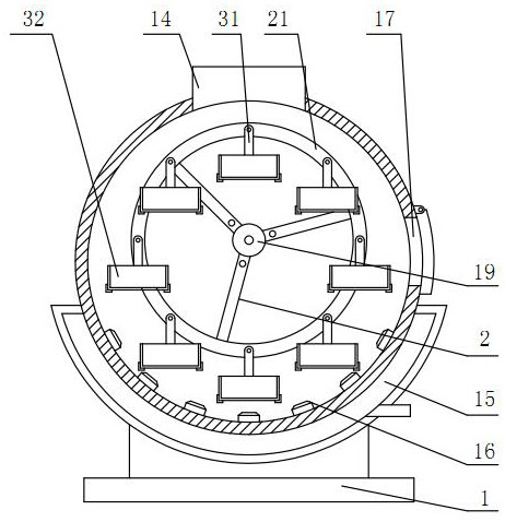 A hot air circulation uniform heating type meat product freshness locking cooking furnace