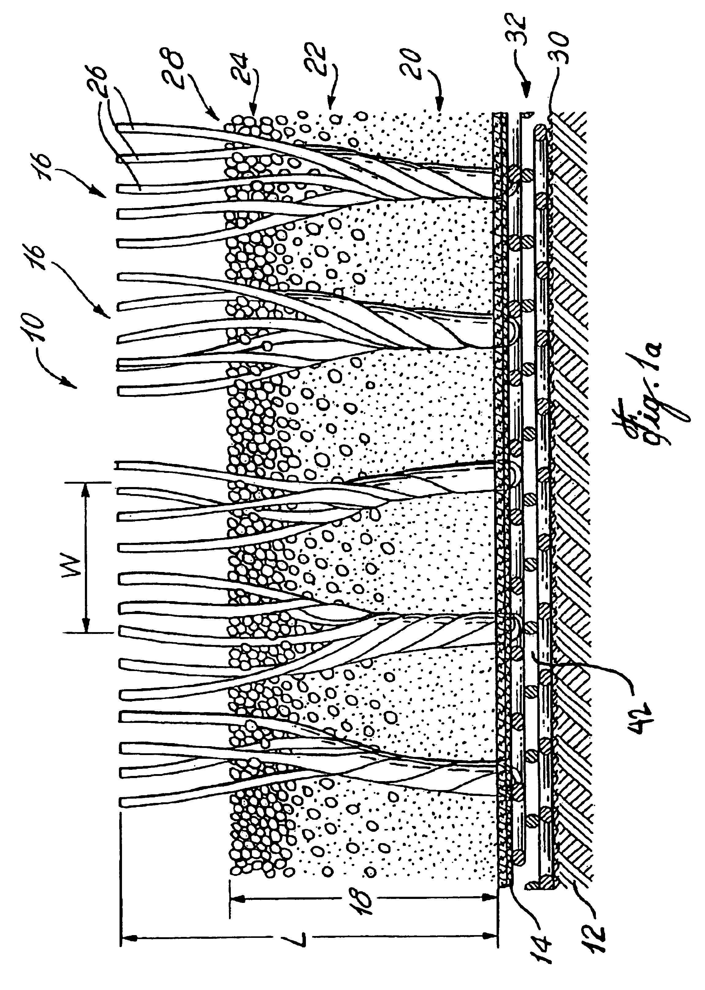 Drainage system and method for artificial grass using spacing grid