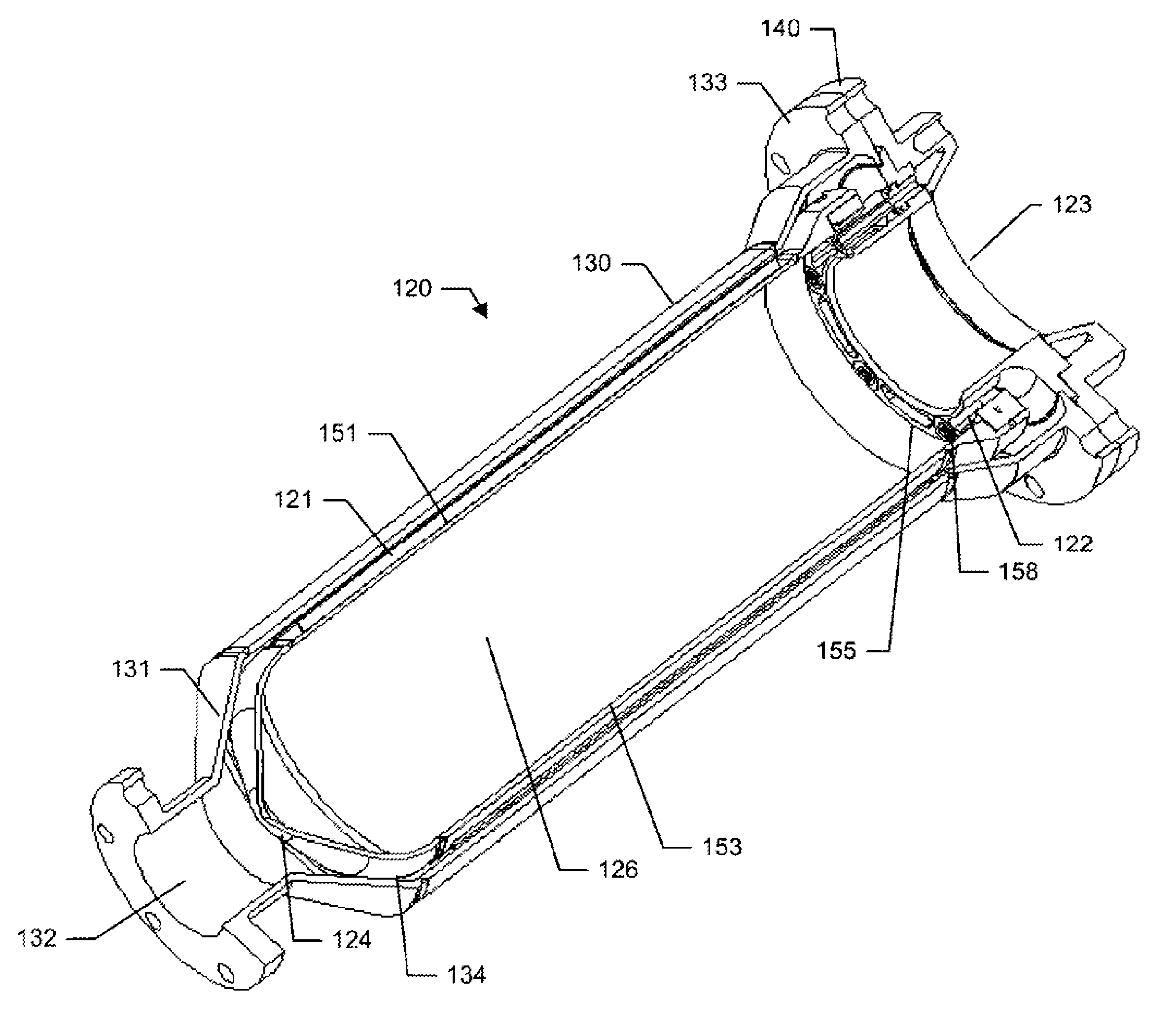 Stagnation point reverse flow combustor for a combustion system