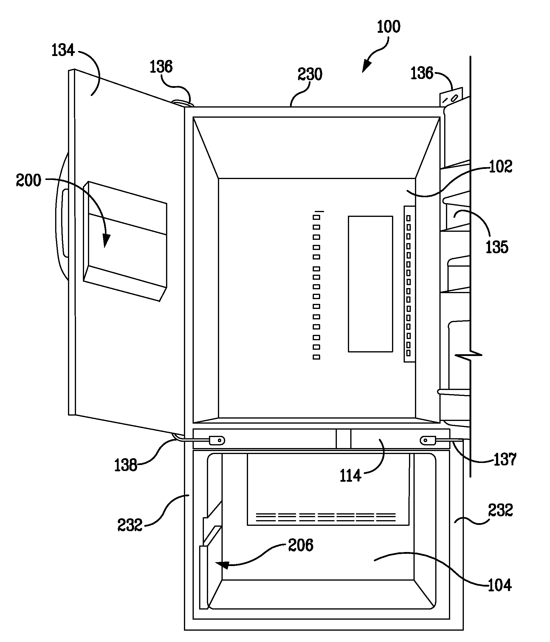 Temperature controlled compartment and method for a refrigerator