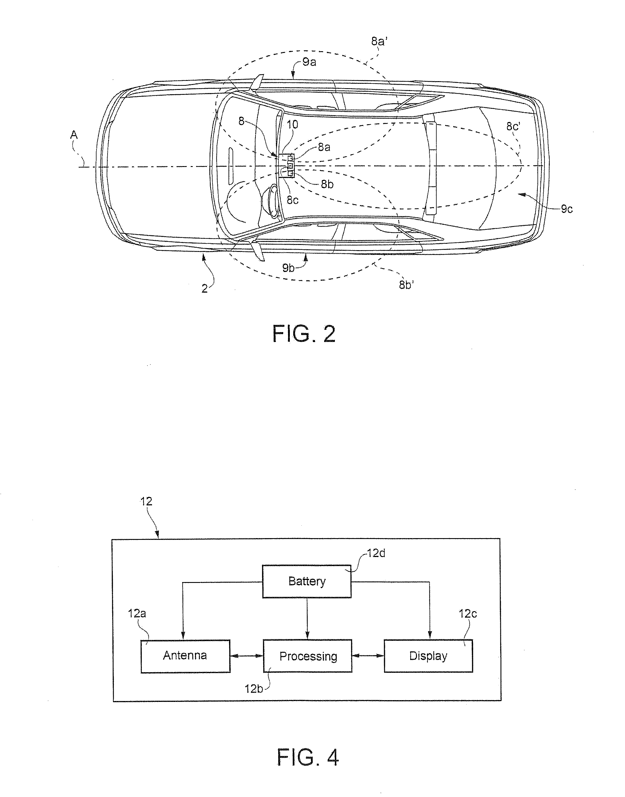 System for passive entry and passive start for a motor vehicle