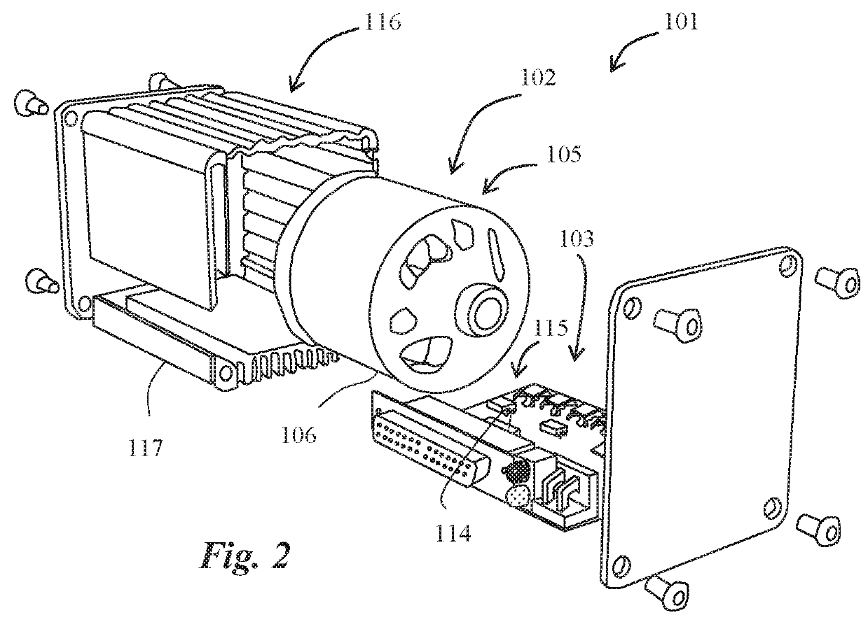 Brushless DC motor with control electronics motor assembly