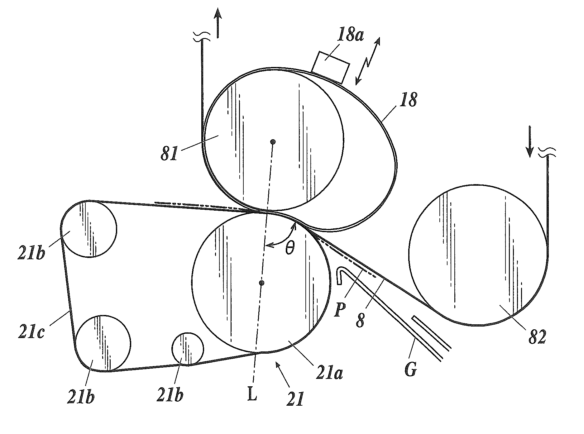 Image forming apparatus with support belt deforming member