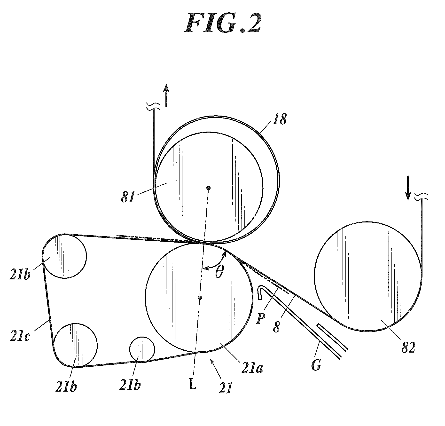Image forming apparatus with support belt deforming member