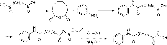 Method for synthesizing anti-cancer drug vorinostat