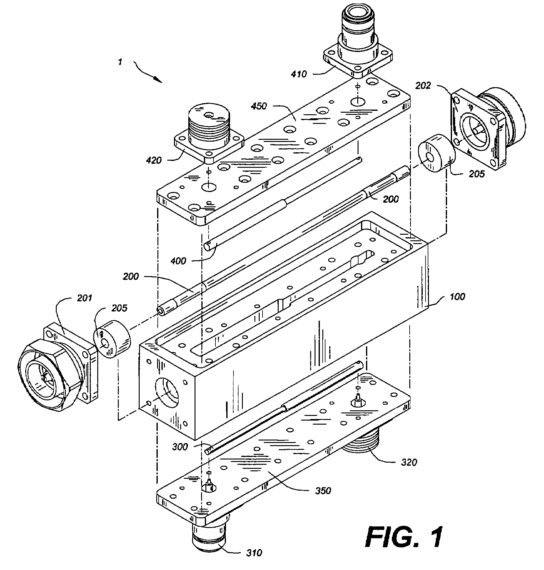 Dual directional coupler with multi-stepped forward and reverse coupling rods