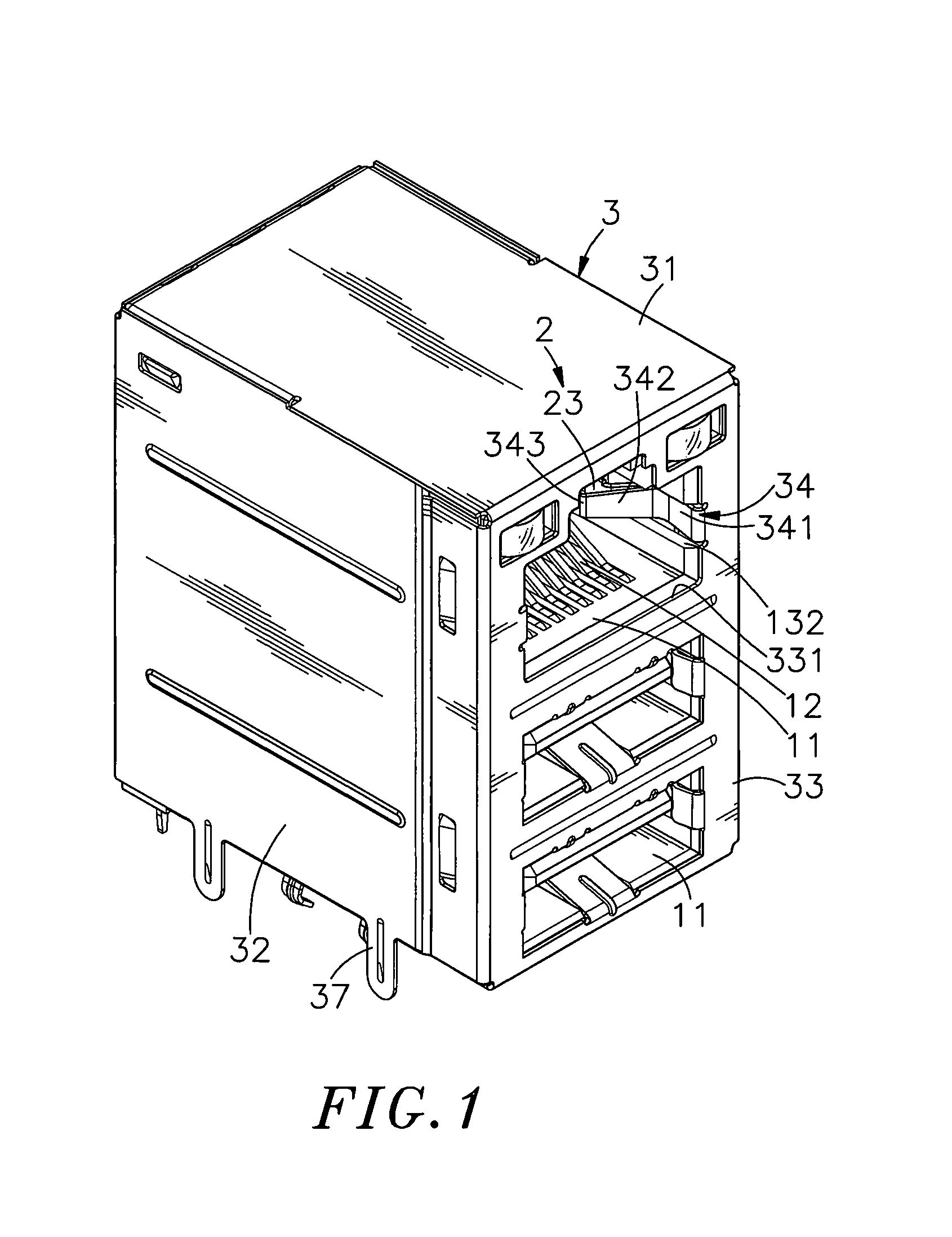 Connector insertion sensing structure