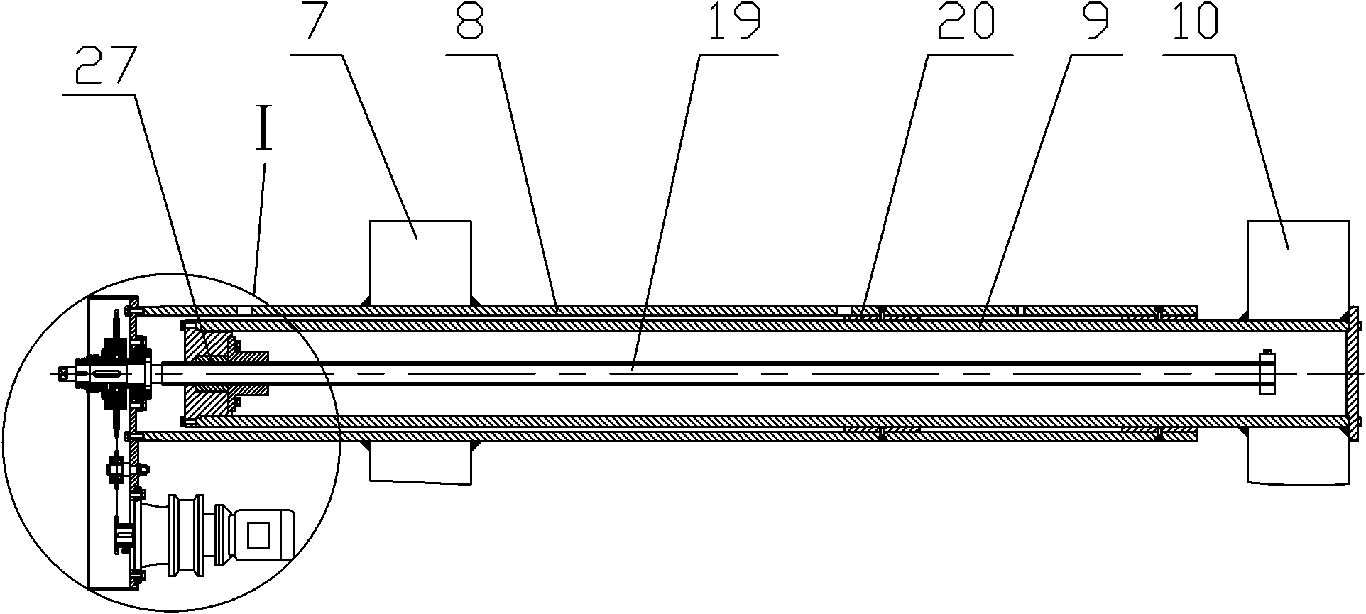 Gantry type ground rail cable winding mechanism