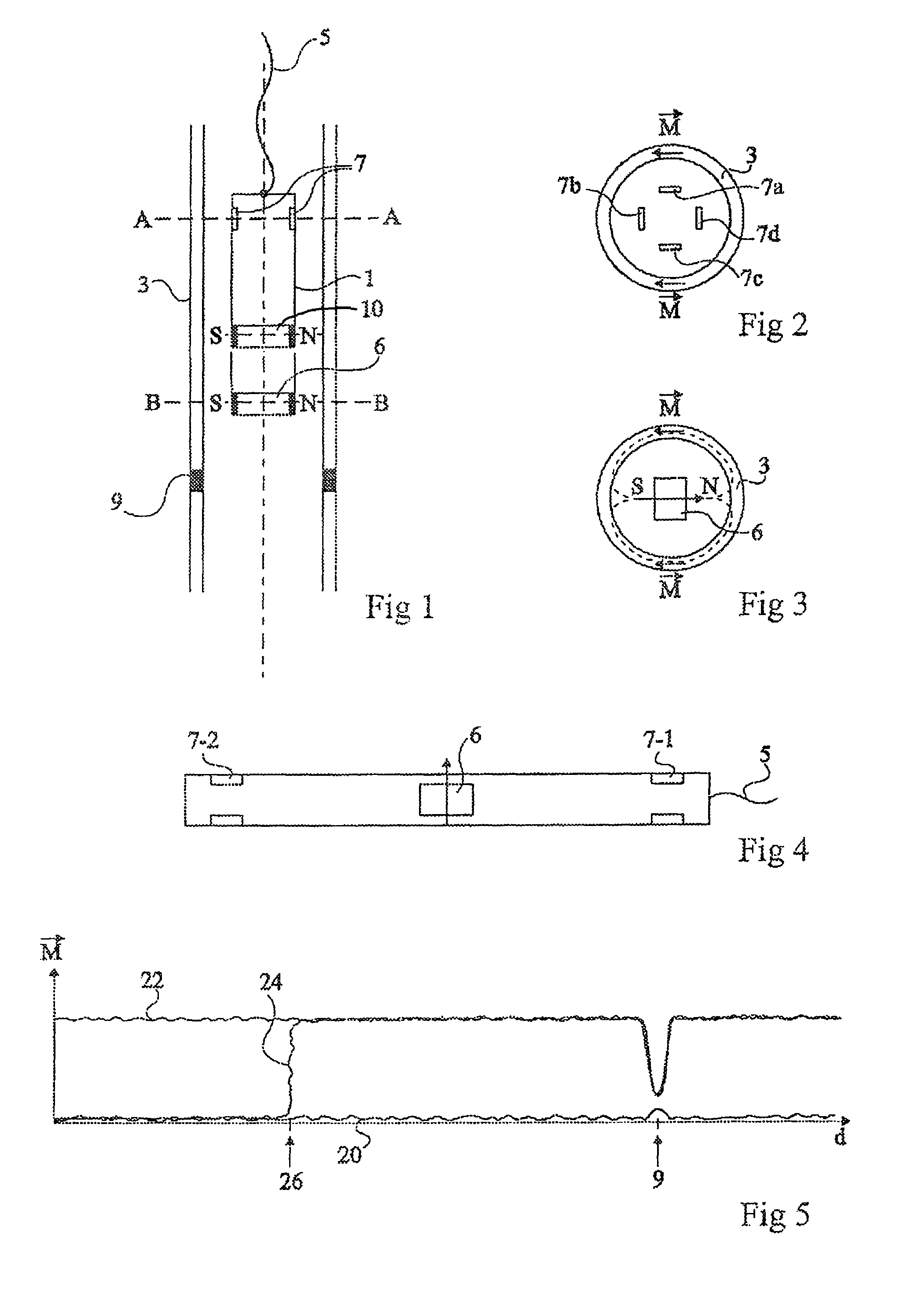 Probe for analysis of a string of rods or tubes in a well