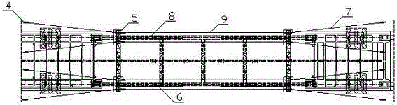 Construction method of long-span concrete-filled steel tube concrete arch bridge first turned vertically and then hoisted in situ