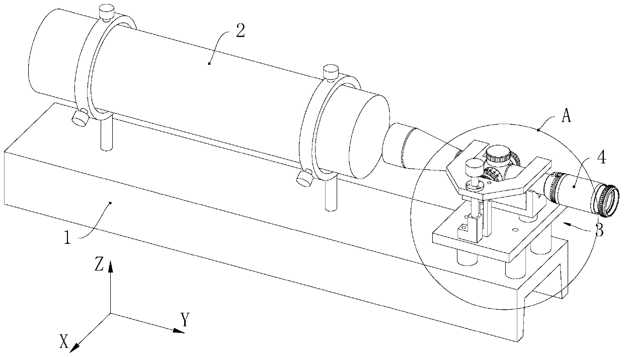 Locking clamp and collimation inspection device