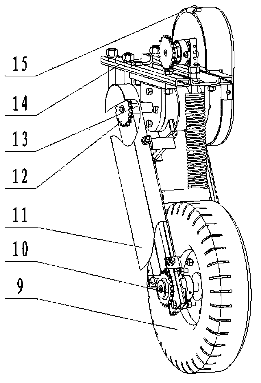 Sowing-fertilization linked ground wheel profile driving device