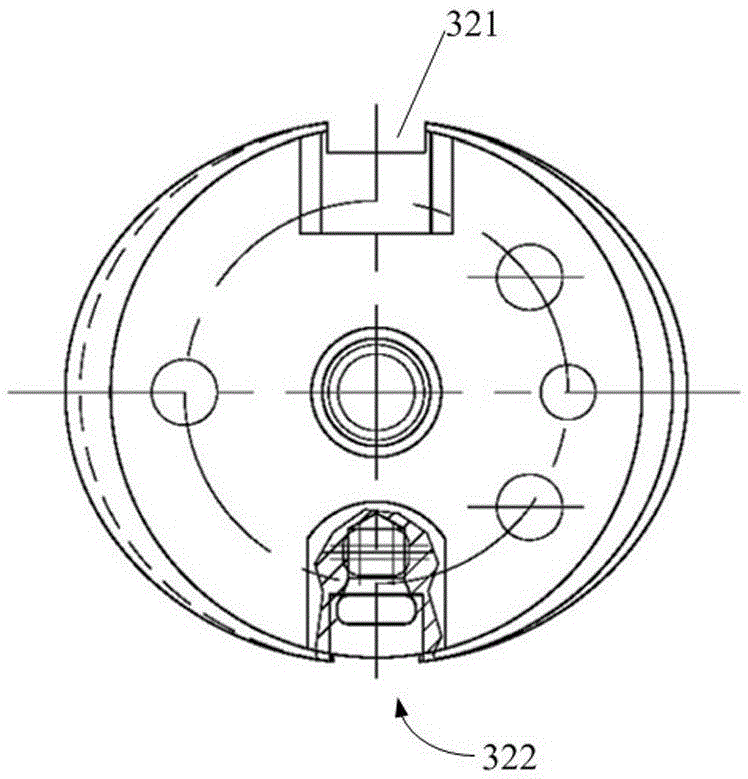 Auxiliary brake valve device with pressure limiting and air release with arc-shaped piston sleeve