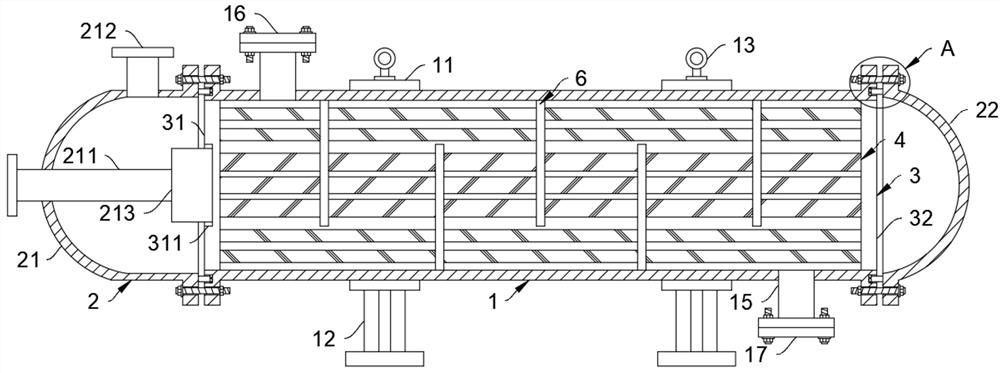 Tube plate mounting structure of quick-connection type tubular heat exchanger for chemical engineering