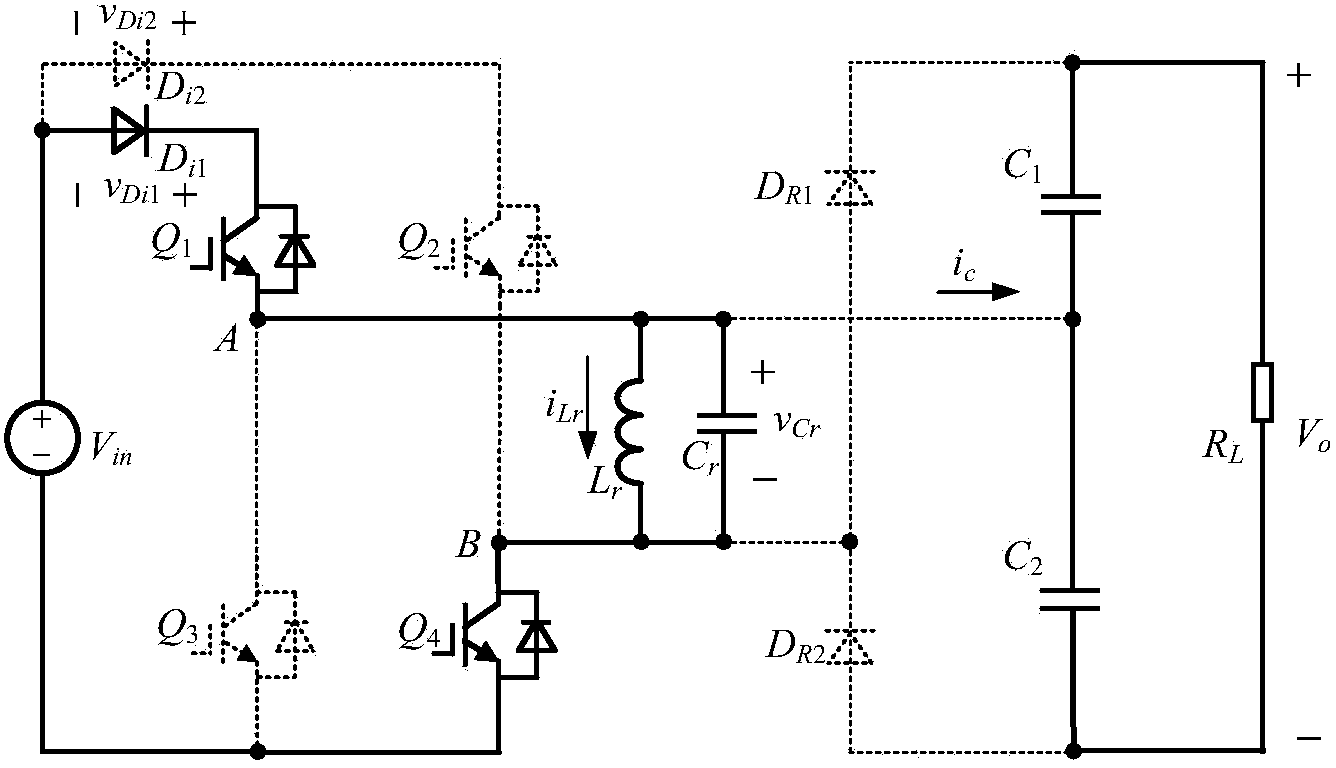 Resonance boost DC/DC converter and control method thereof suitable for high-voltage and high-power occasions