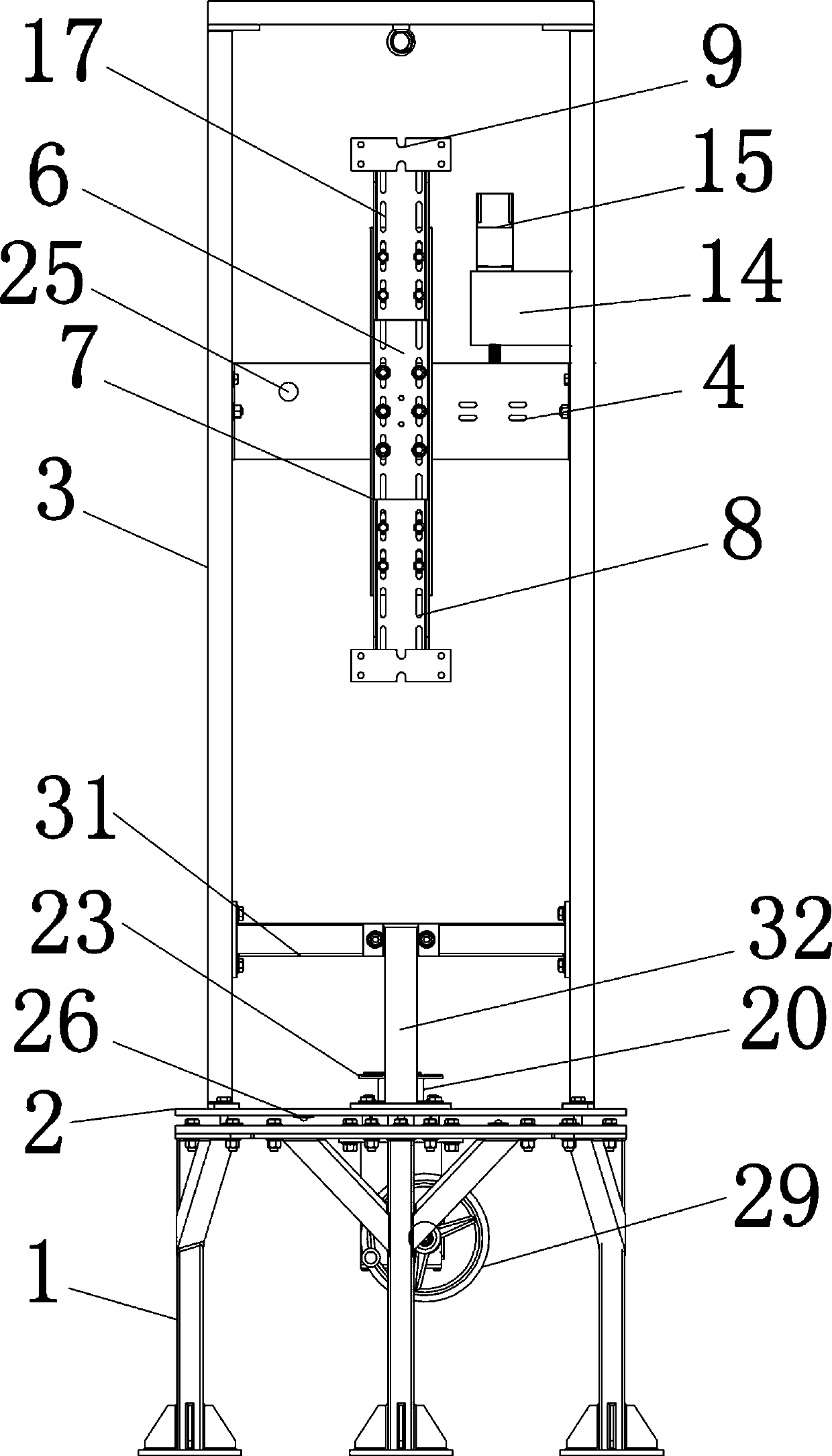 Multi-feedback high-precision cooperative control portal frame and cooperative control method thereof