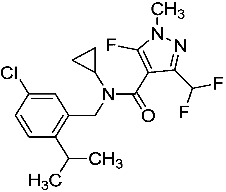 Sterilization composition containing Isoflucypram and methoxy acrylate bactericide