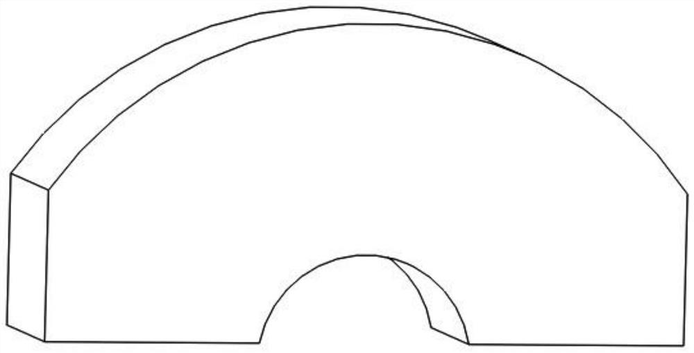 Machining method for large-eccentric-distance porous flying block iron casting