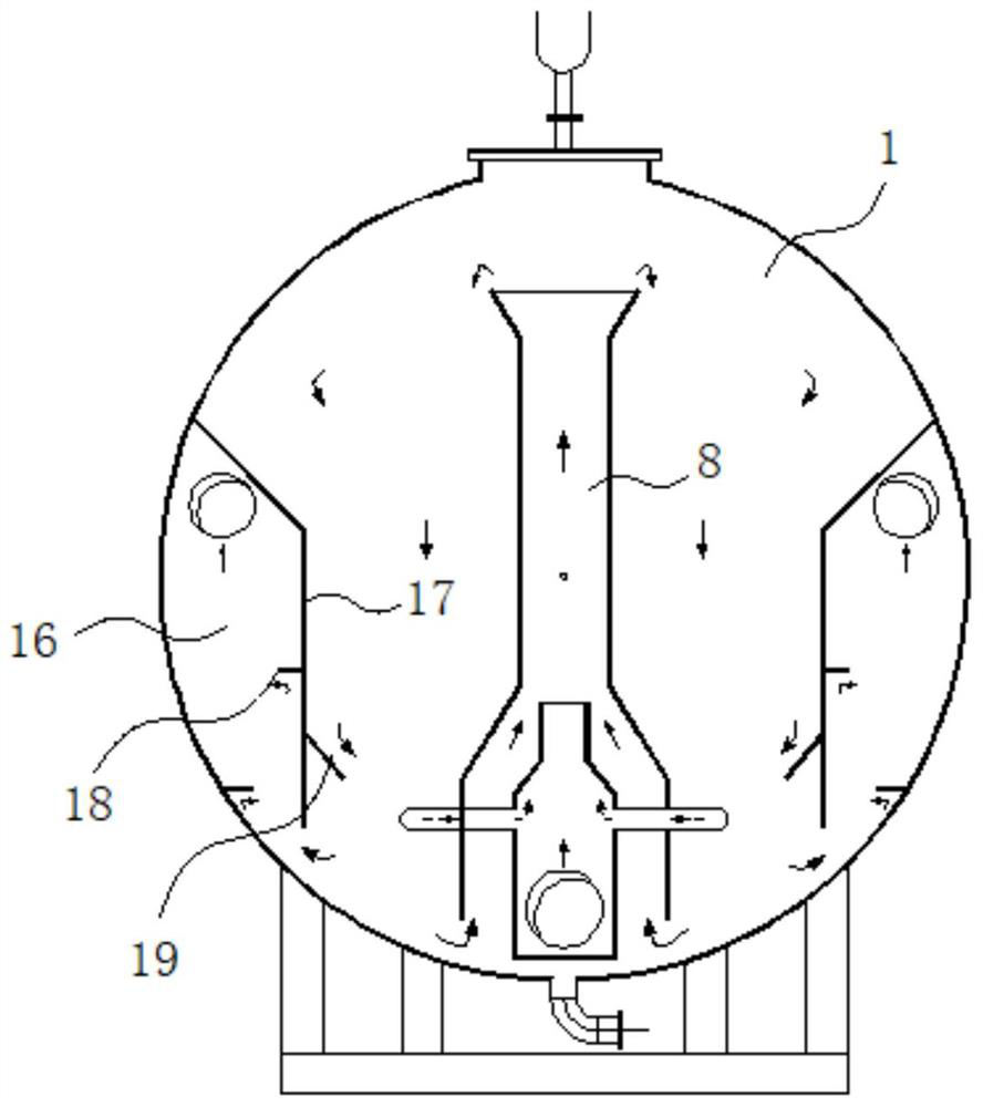 Self-circulation high-density suspended sludge filtering and settling device and water treatment system