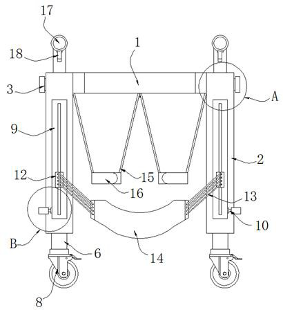 Diabetic patient foot supporting device with foot nursing function