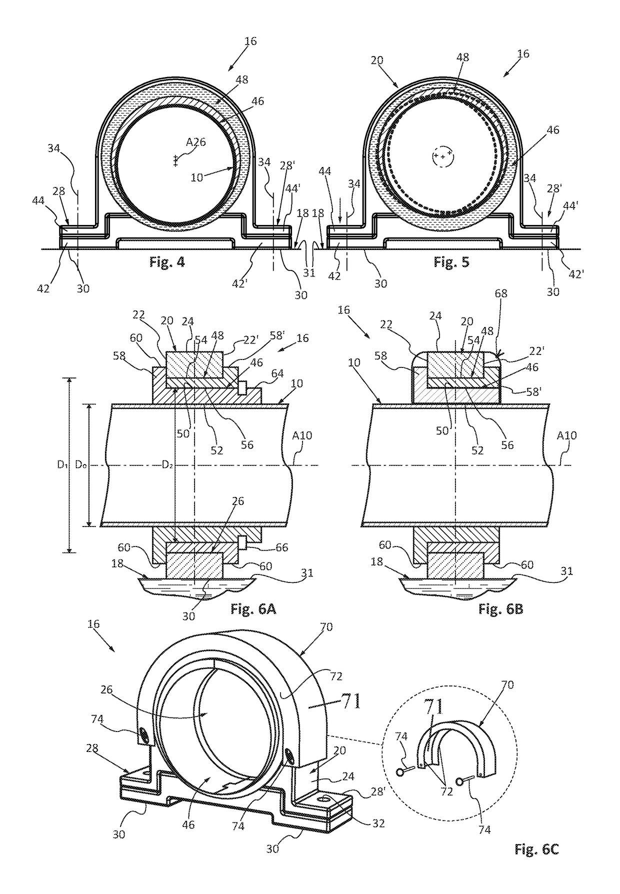 Support for a conduit