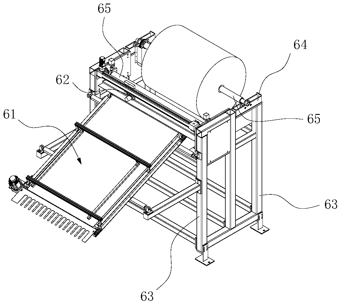 A high-speed online paper laying and unloading stacking system for electronic glass