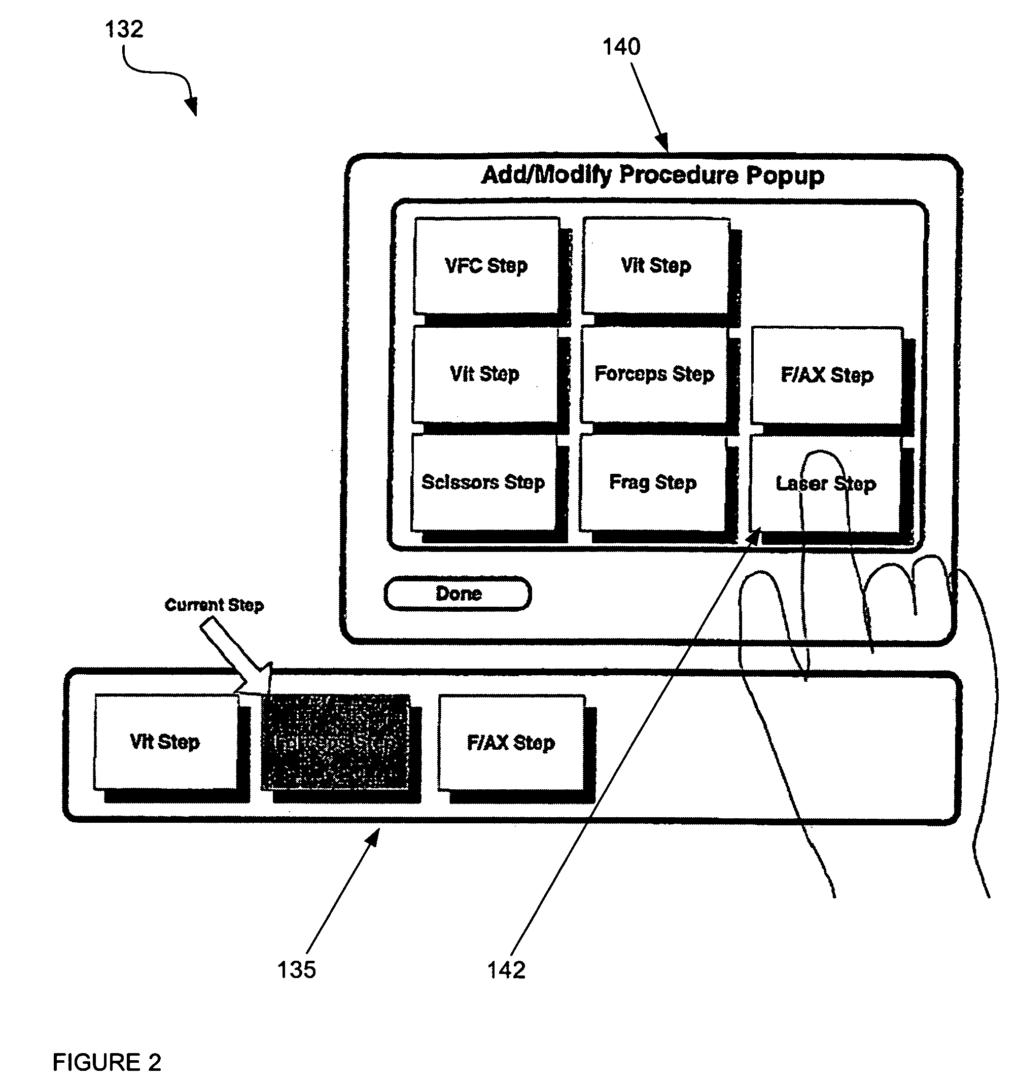 System and method for the modification of surgical procedures using a graphical drag and drop interface