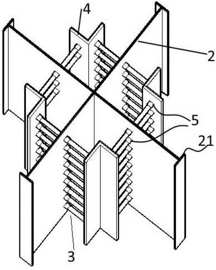 Inner truss system, shape steel-steel pipe concrete cross column and method for constructing same