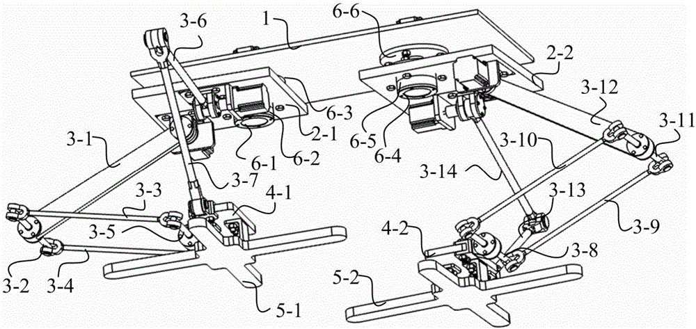 Dual-foot walking robot mechanism with parallel leg structure