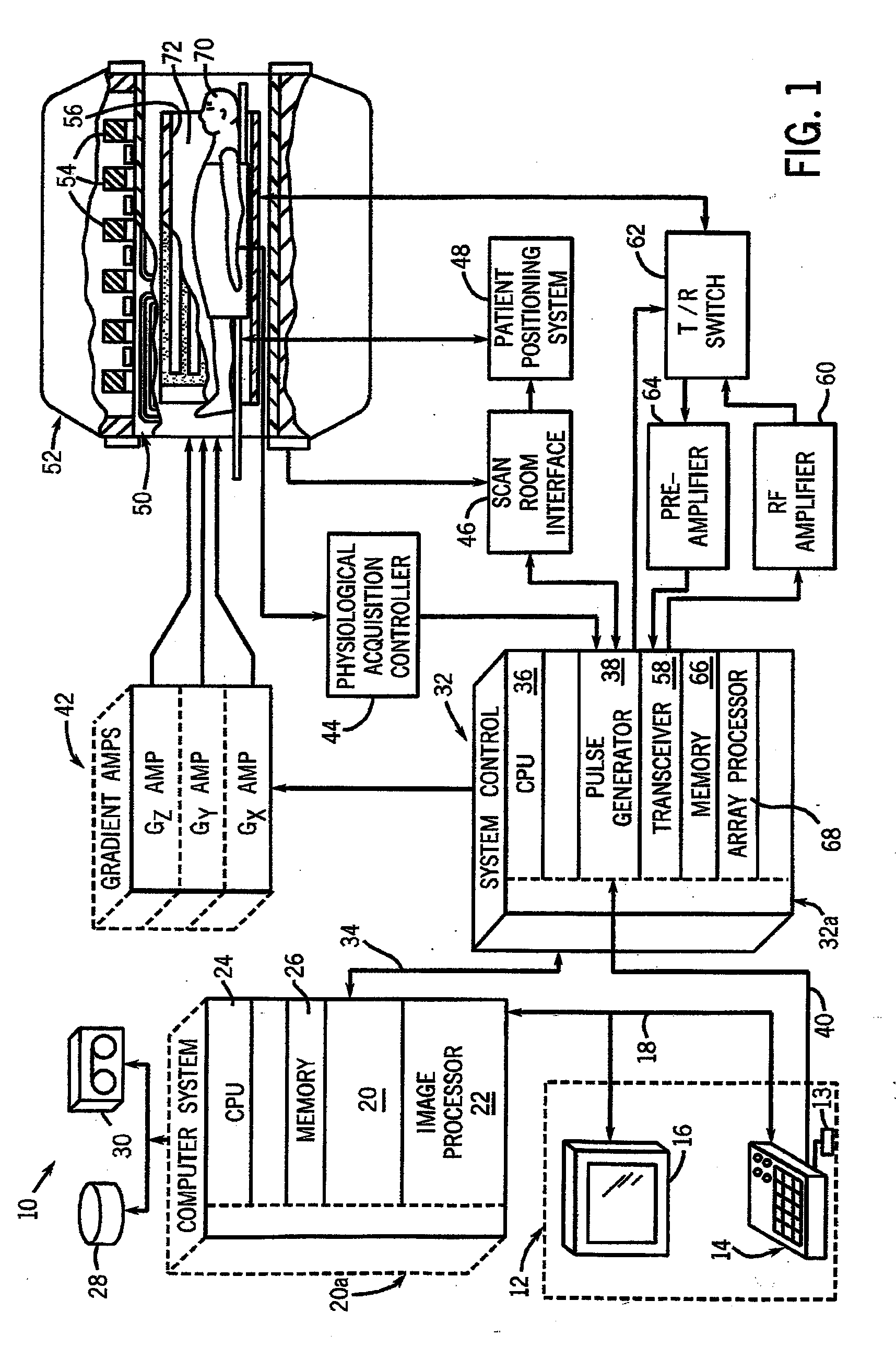 Method and apparatus for measuring t1 relaxation