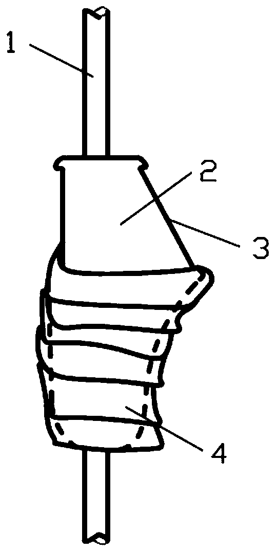 Novel end head high-temperature protection structure and traction rope end head structure