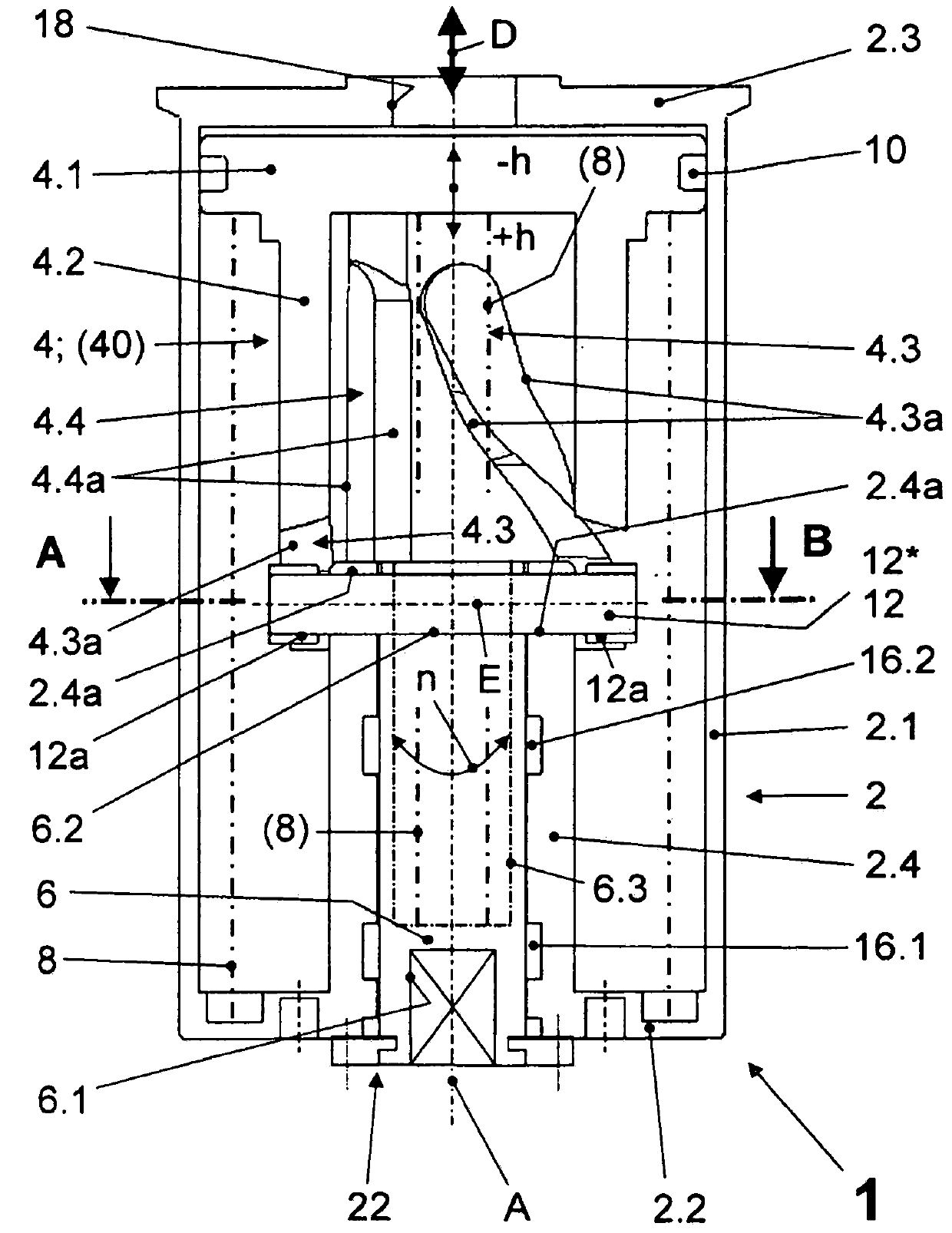 Actuating device for a rotatable closure part of a valve