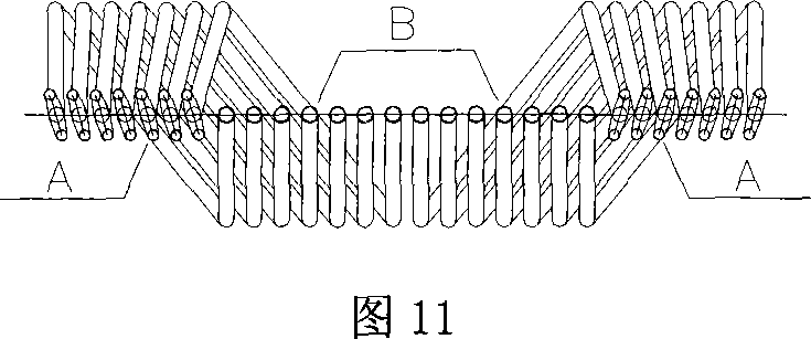Cracking furnace with two-stroke radiation furnace tube
