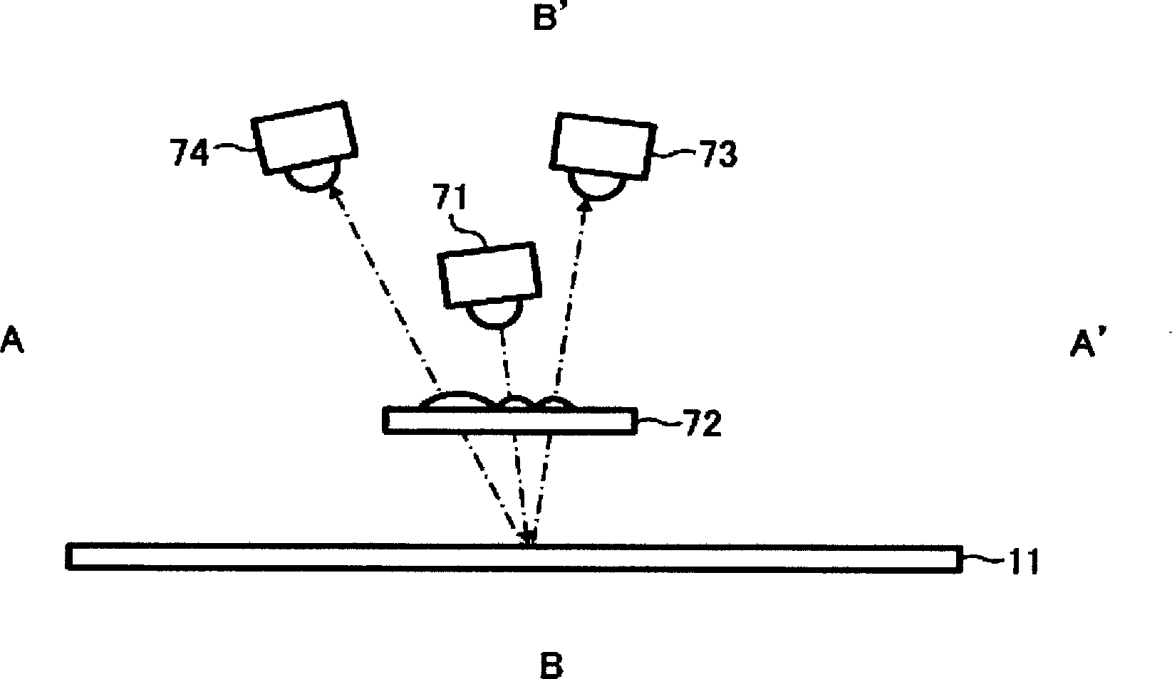 Optical detecting device and apparatus for image forming