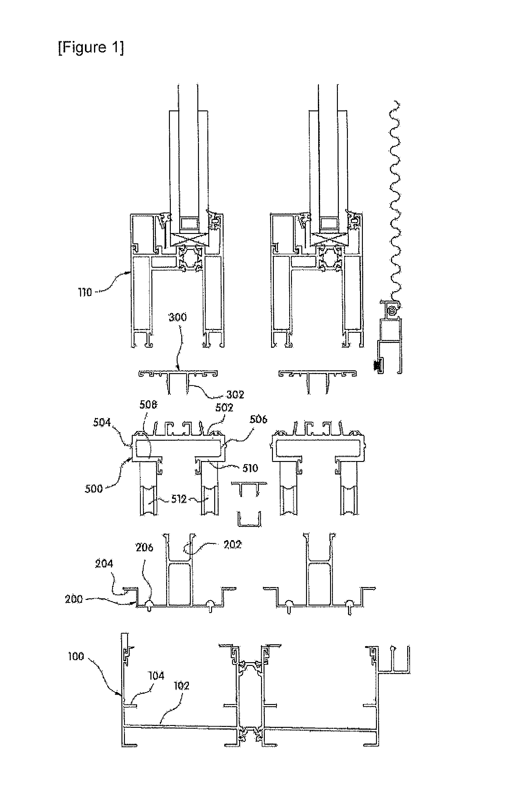 Hidden rail type window and door system