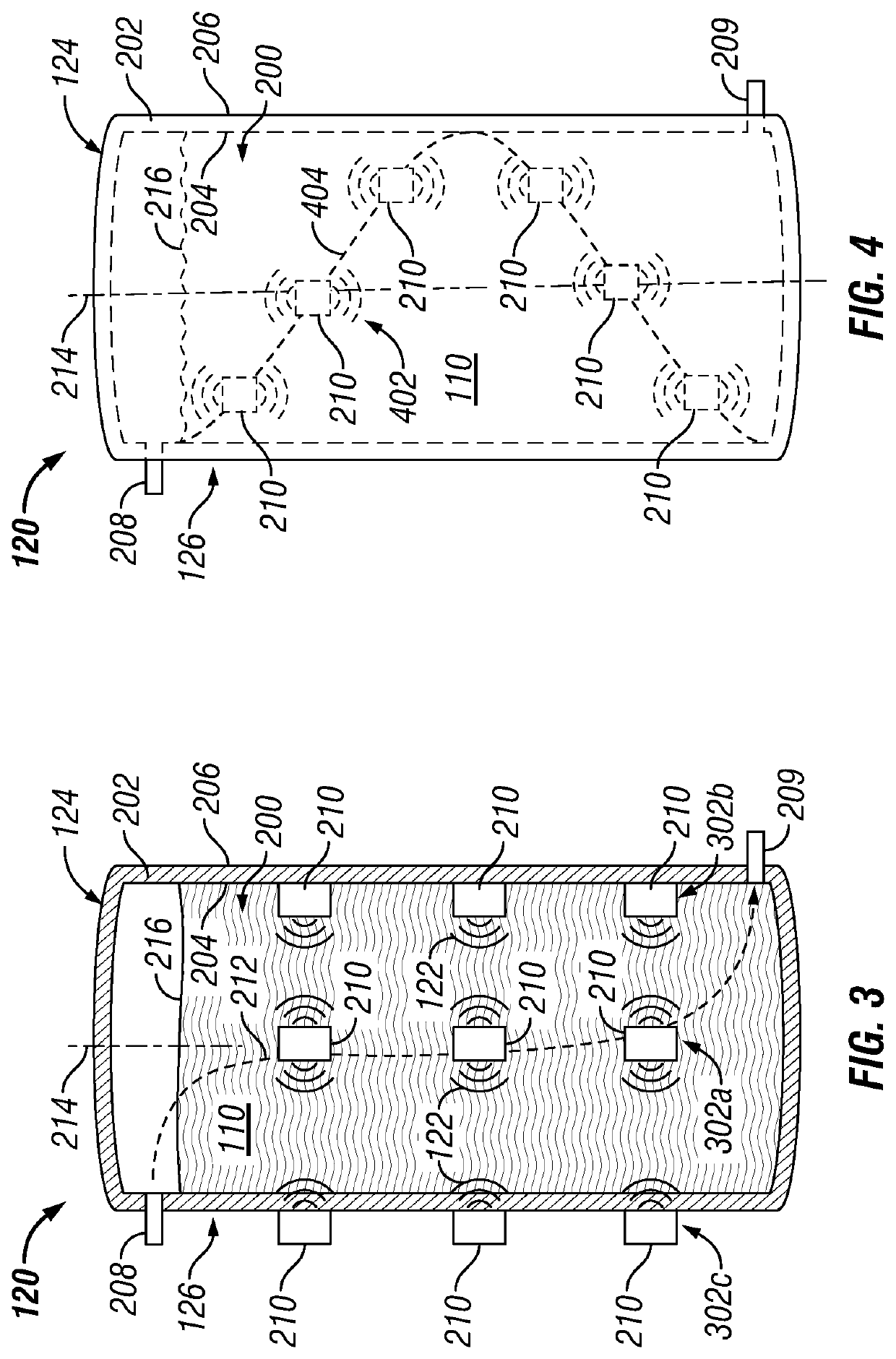 Ultrasonic degassing of hydrocarbon production fluid
