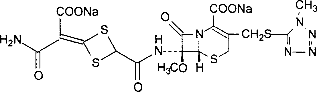 Method for preparing cefotetan bisodium