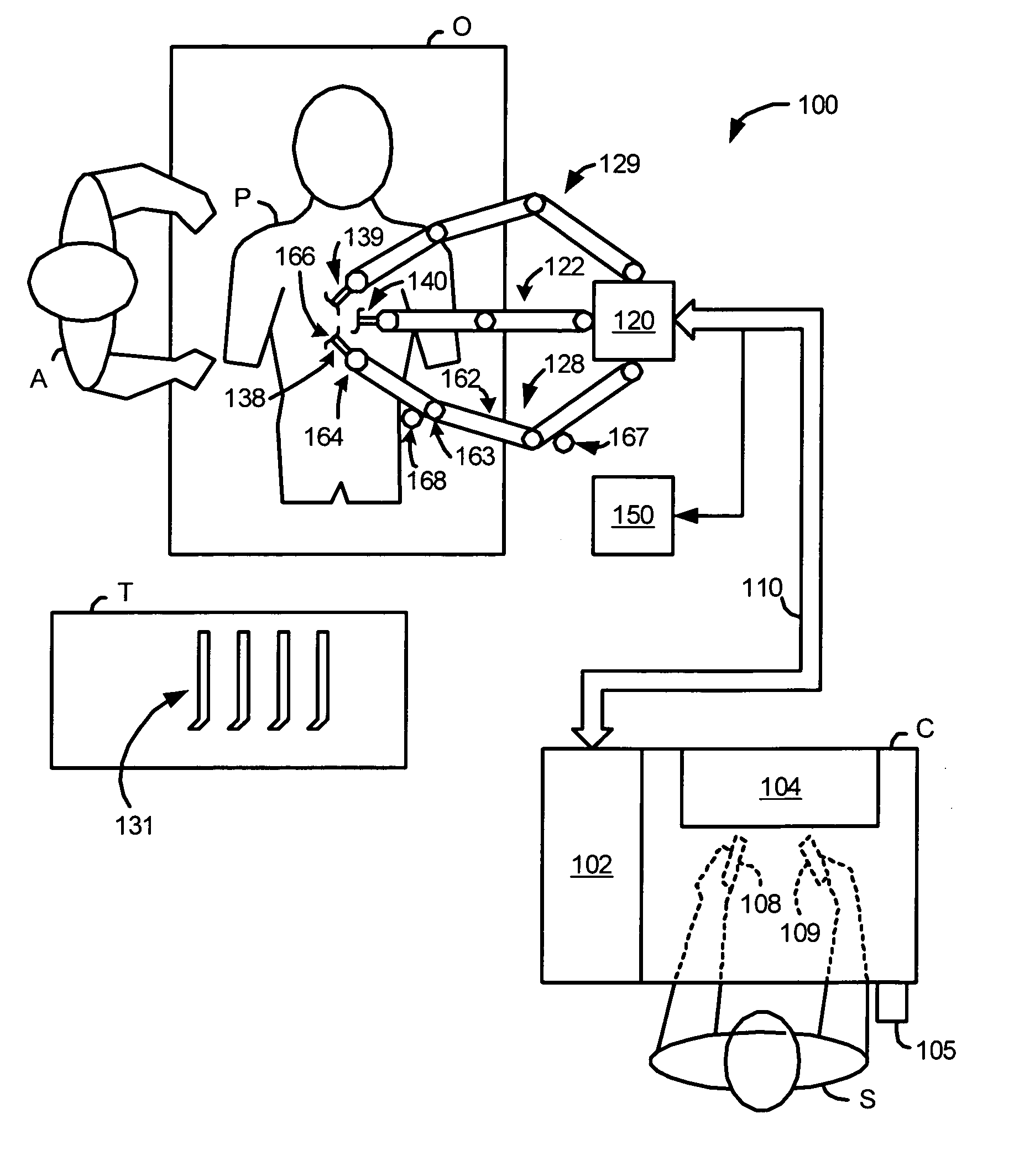 Tool position and identification indicator displayed in a boundary area of a computer display screen