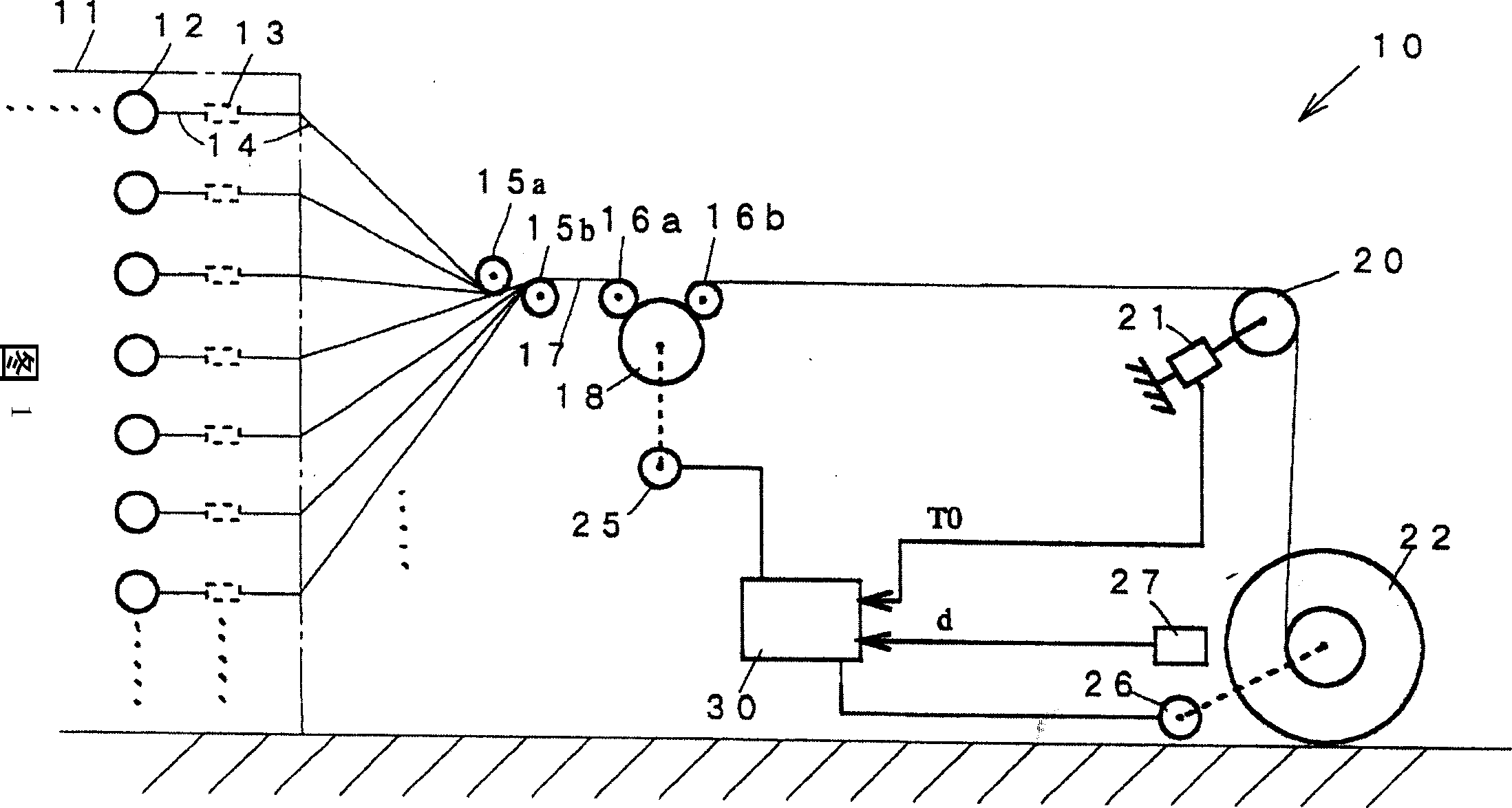 Method for setting offset set value of warp take-up device and warp take-up device