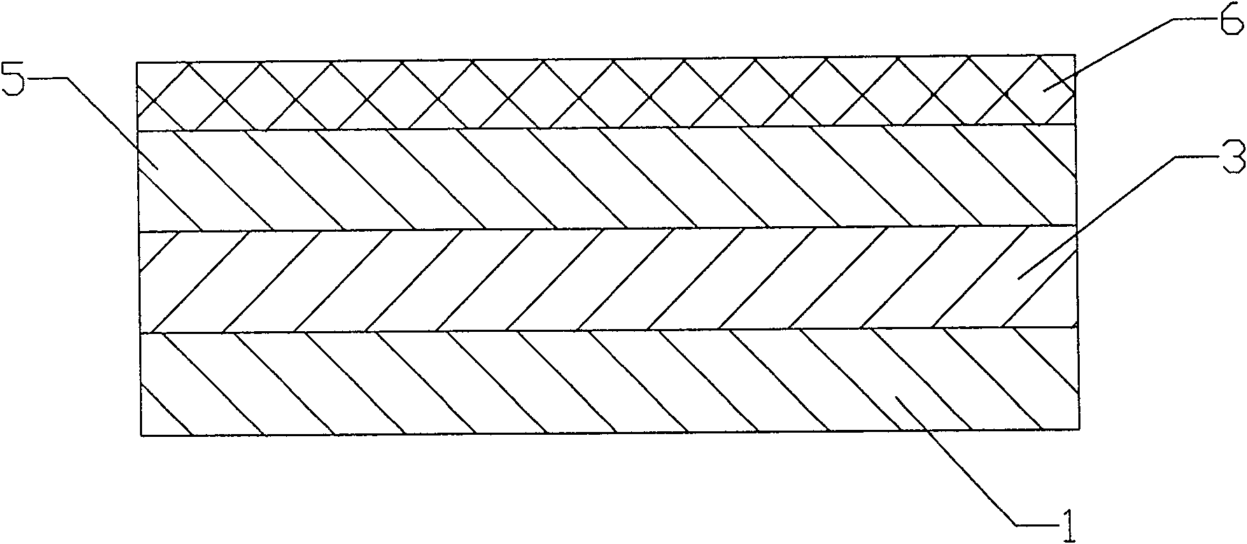 Paper plastic glue-free composite off line repeated spraying bidirectional stretching polypropylene film