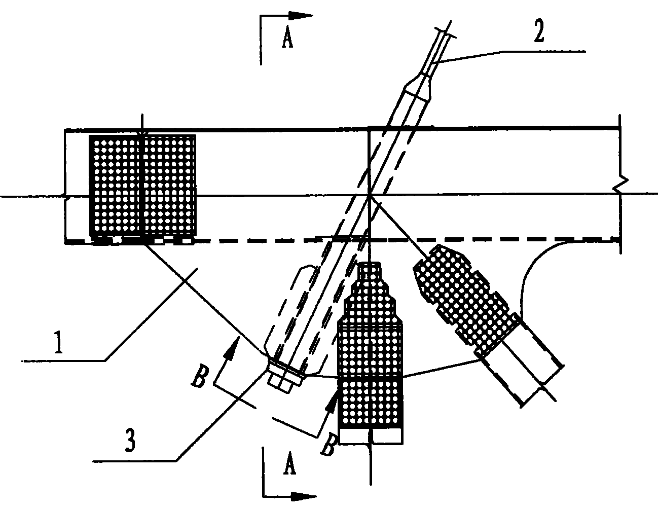 Penetration type inhaul cable anchorage structure