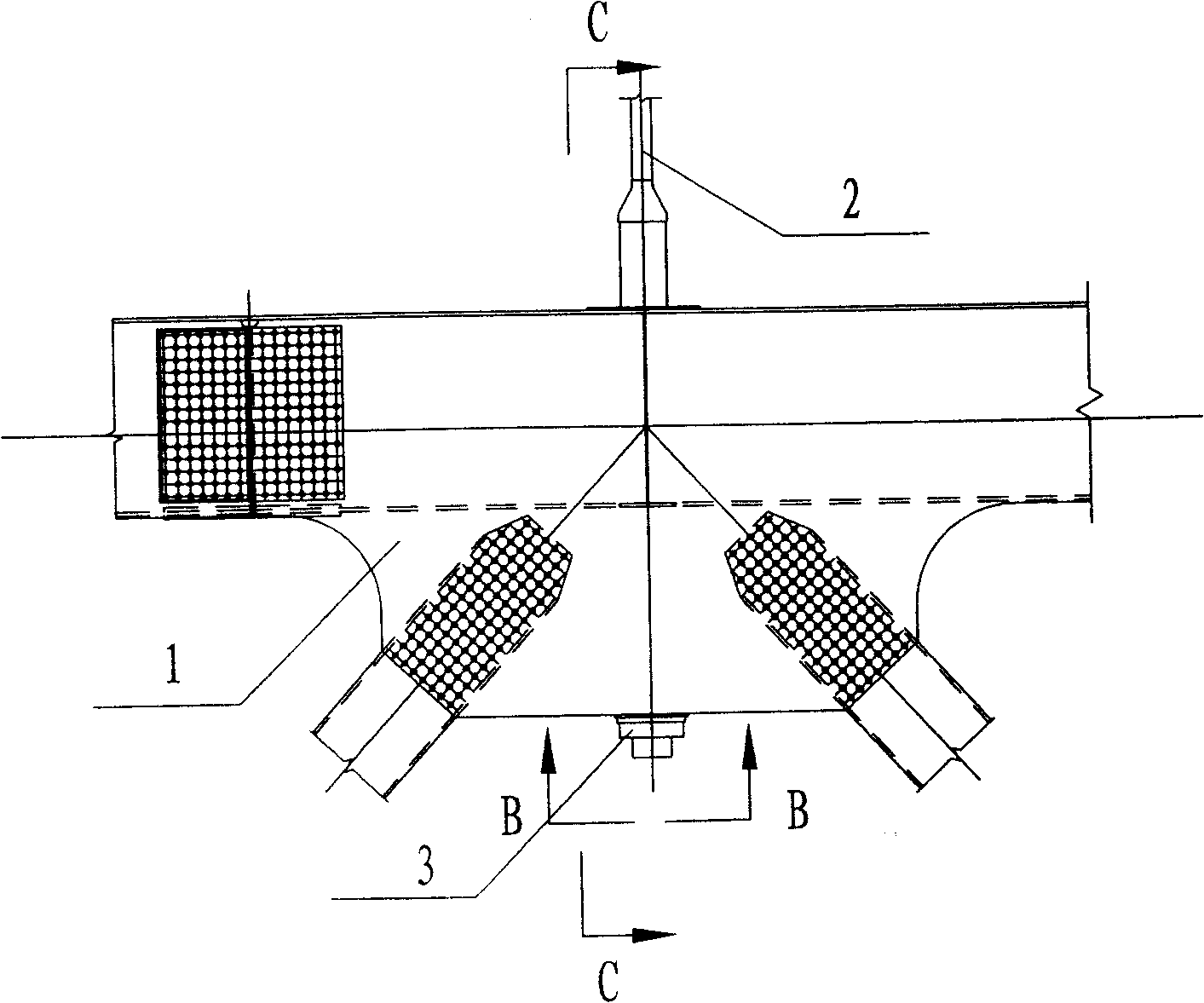 Penetration type inhaul cable anchorage structure