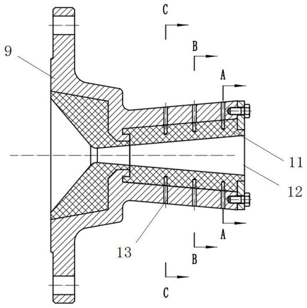 Experimental device for researching influence of roughness on heat transfer of wall surface of spray pipe