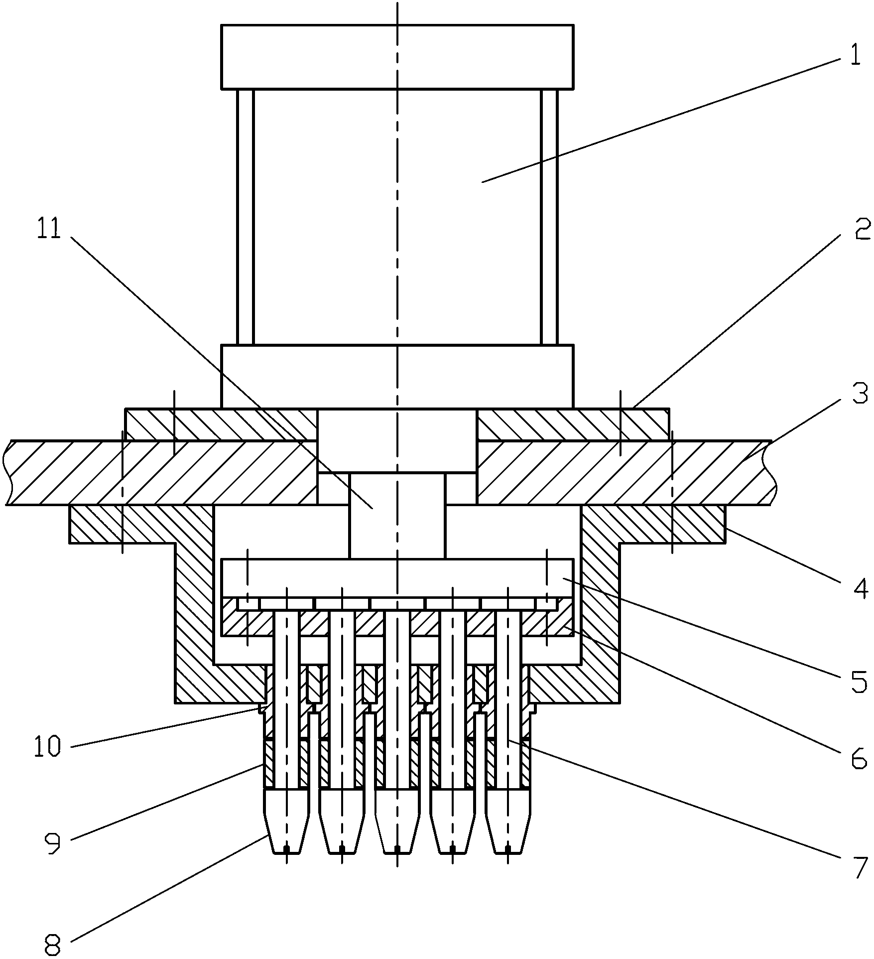 Tube expanding method and tube expanding device for expanding connection of multiple tubes and tube plates