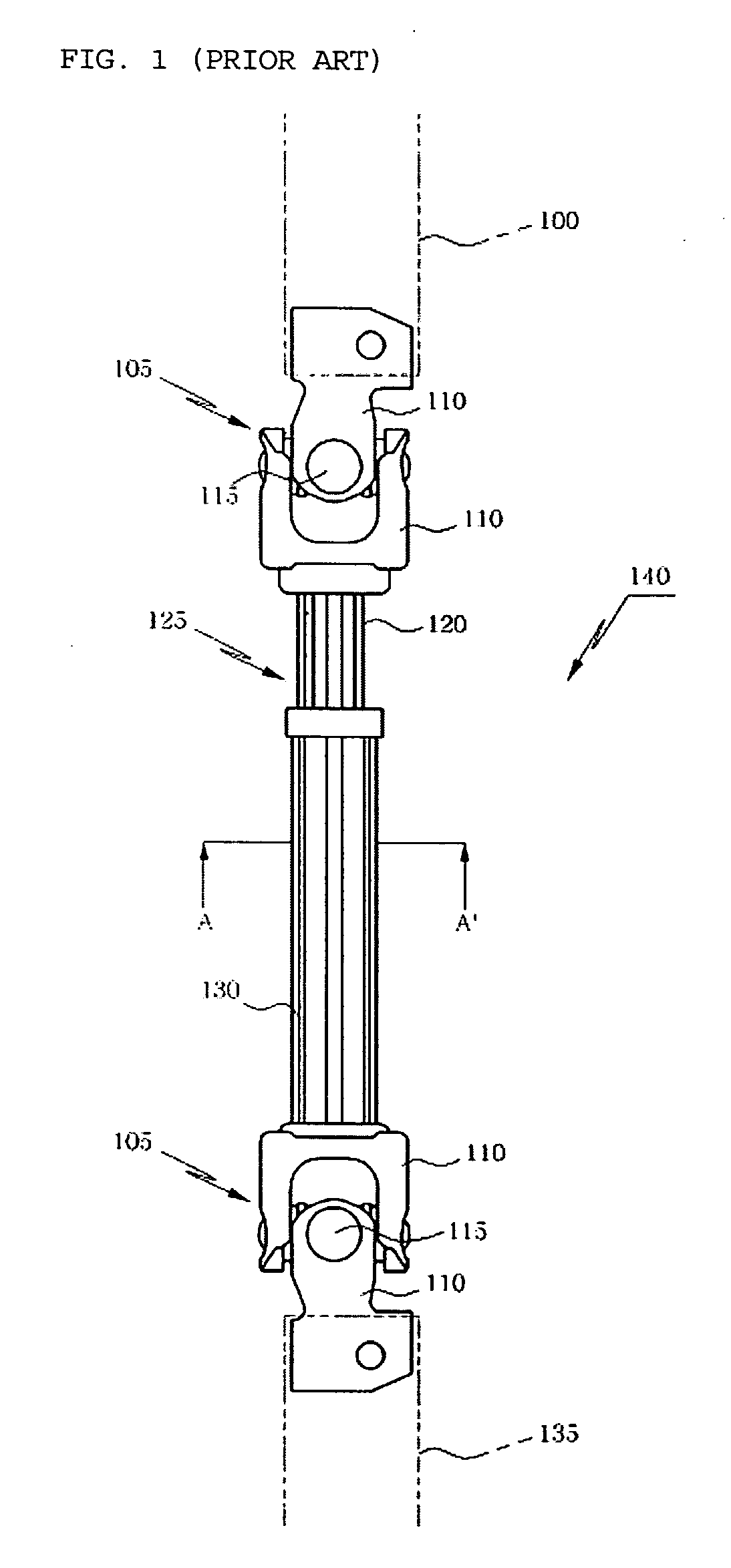 Slip joint for use in steering system