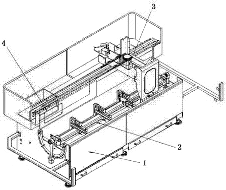 Horizontal double head machining center